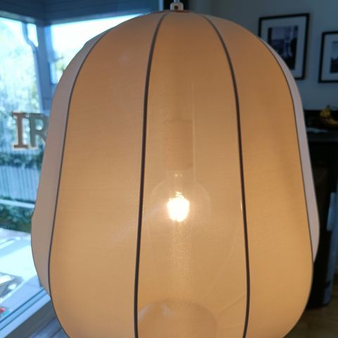 Taklampe Stoff, Beige "Japandi" (Reservert!)