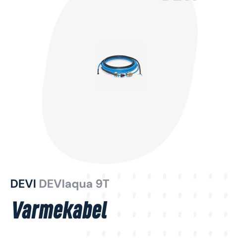 varmekabel DEVI DEVIaqua 9T 