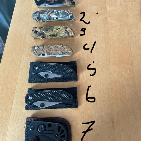 Diverse lommekniver