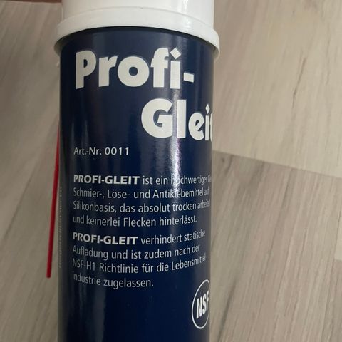 Profi-Gleit for smøring av sikkerhetsbelter, lysbilder, presisjonsinstrumenter