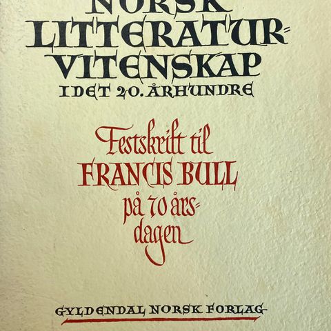 Festskrift til Francis Bull