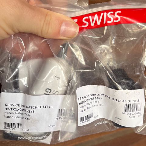 DT Swiss Freehub og 54t Ratchet kit