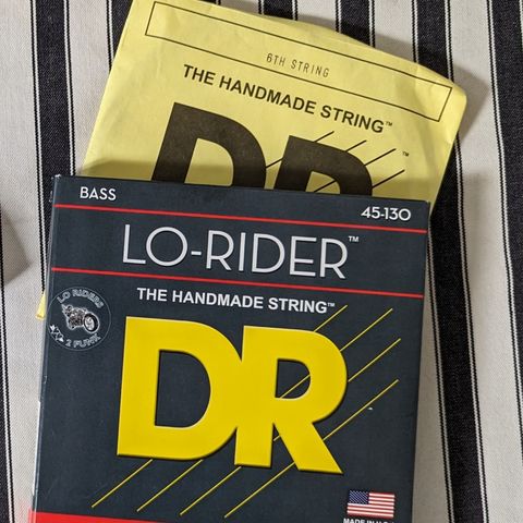 DR Lo-Rider 5-strengs sett - ubrukt med ekstra B