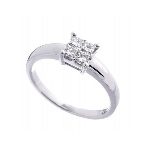 Diamantring princess cut 0,40 ct