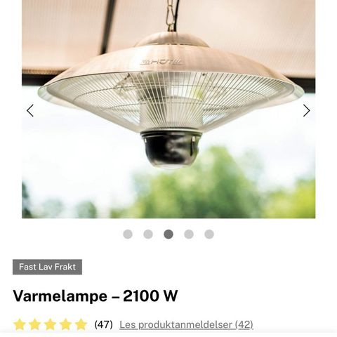 Varmelampe - 2100 W