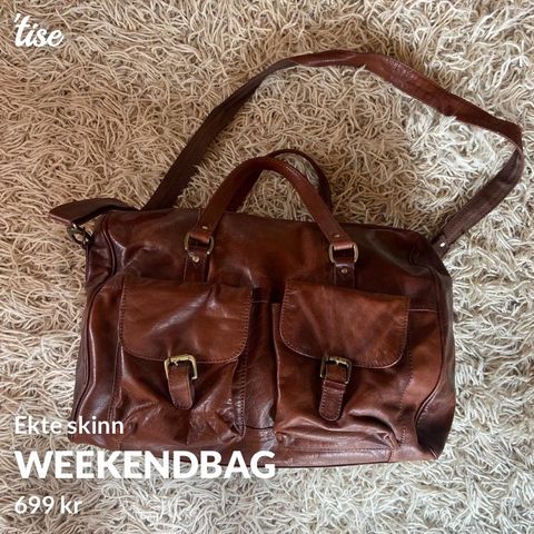 Weekendbag i skinn