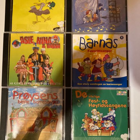 6 CD kjente barnesanger