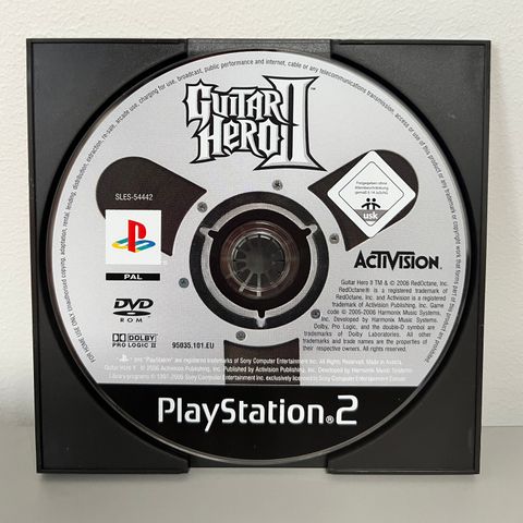 PlayStation 2 spill: Guitar Hero II (bare disken)