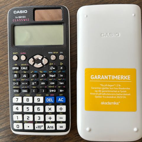 Casio fx-991ex kalkulator (1års garanti igjen)