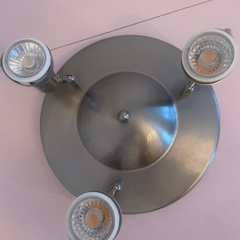 Rund taklampe med 3 pærer 25 cm diameter