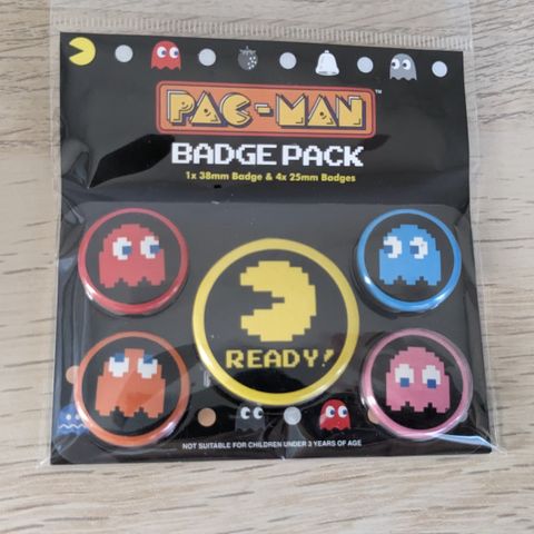 5 Pac-man pins