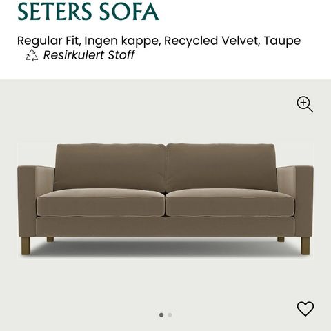 IKEA KARLSTAD BEMZ TREKK I VELOUR