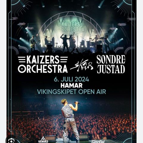 Billett til Kaizers Orchestra konsert 06/07 selges (Open Air konsert)