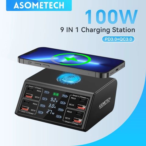 100W USB C Fast Charger Station, Charger, lader