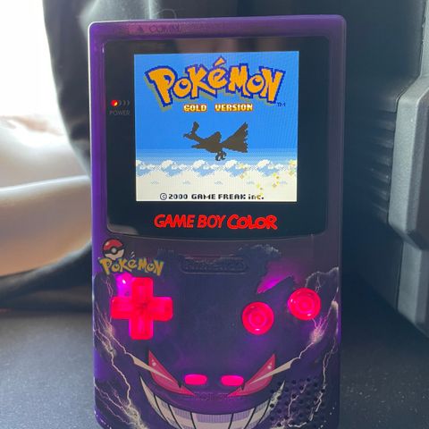 Gameboy Color med lys i skjermen++