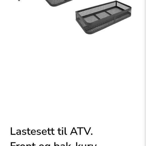 Bagasjeluke til atv, laste kurv bak