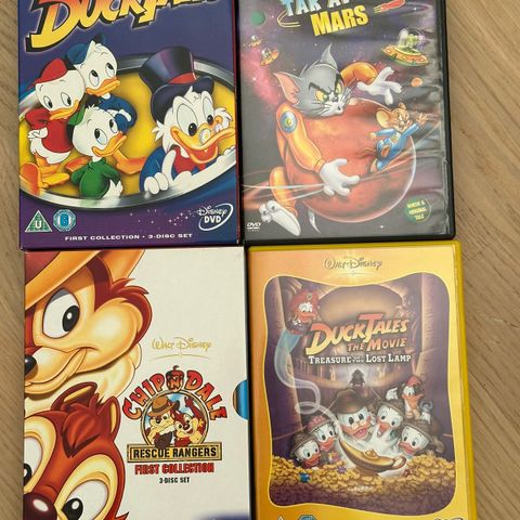 Duck Tales, Chip n Dale, Tom&Jerry (8 DVDer)