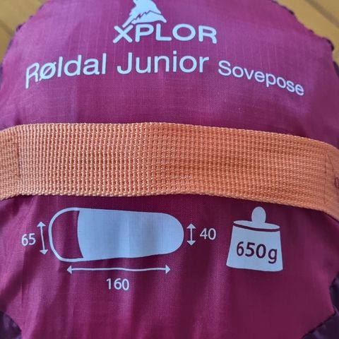 Røldal Xplor sovepose junior rød / burgund