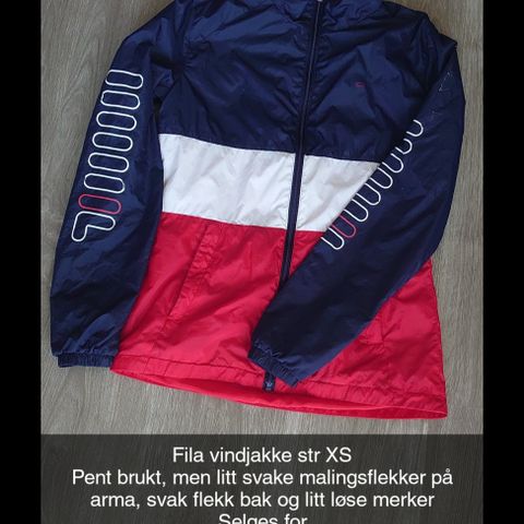 Fila jakke str XS