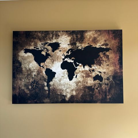 Lyddempende akustikkbilde «world map»