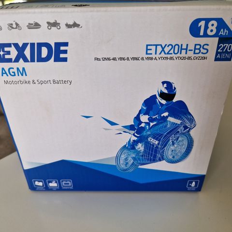 Exide AGM motorsykkel og sport batteri