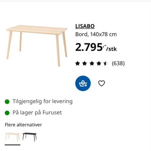 Lisabo spisebord fra Ikea
