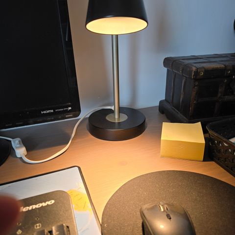Sort skrivebords lampe