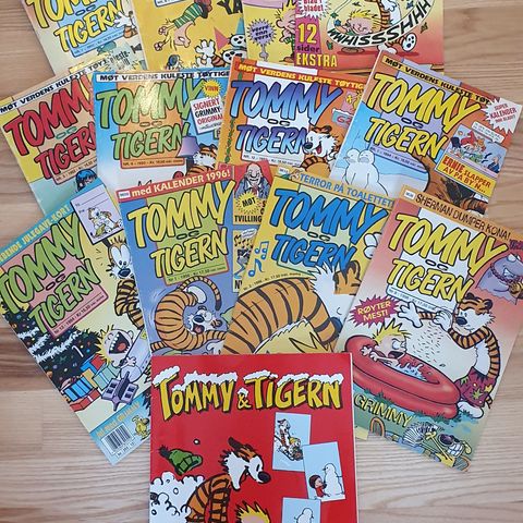 Tommy & Tigern blader og julehefte fra 90'tallet