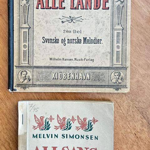 "Melodier Fra Alle Lande", antikk bok, med arr./noter (+ Allsangboka på kjøpet)
