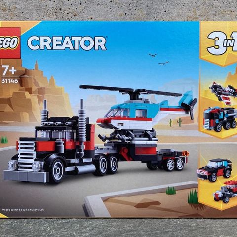 LEGO Creator Trailer med Helikopter 31146 Flatbed Truck with Helicopter Legosett