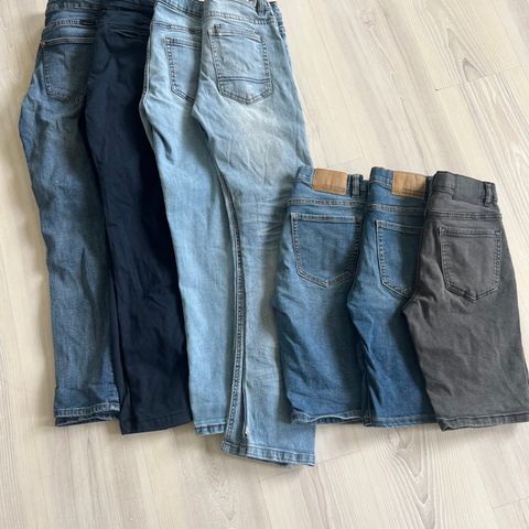 3 bukser og 3 shorts str 152