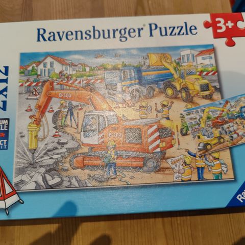 Ravensburger Puzzle 3+ byggeplass. Fint brukt