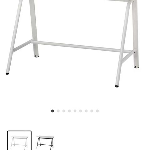 IKEA Gladhöjden skrivebord sitte/stå, hvit, 100x60 cm