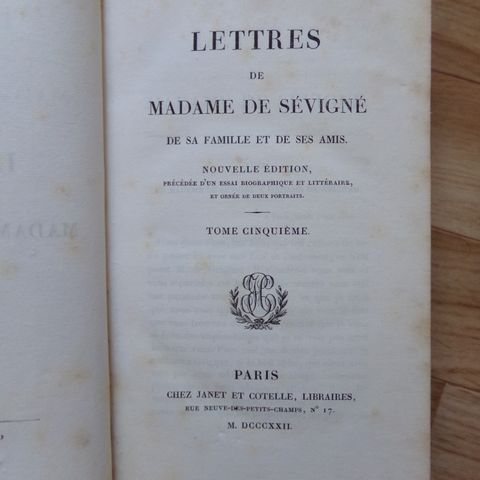 Lettres de Madame de Sevigne de sa familie et de ses amis. (Tome cinquieme)