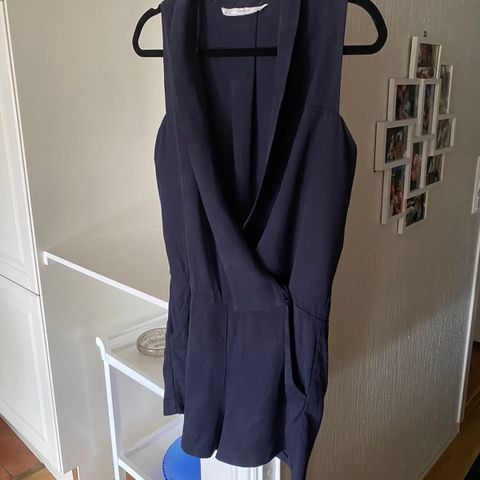 Blå jumpsuit-shorts,S