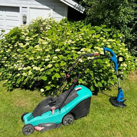 Bosch elektrisk gressklipper og gresstrimmer