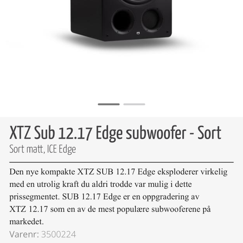 Gi bud. XTZ Sub 12.17 Edge subwoofer - Pianolakk