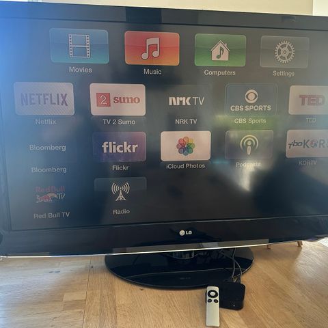 47” LG TV med AppleTV og HDMI