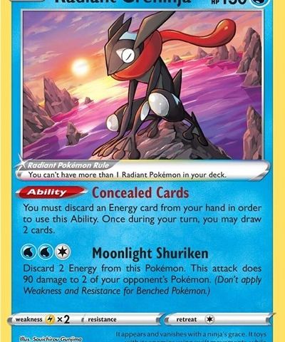 Pokemon •  Radiant Greninja • Radiant Rare • 046/189