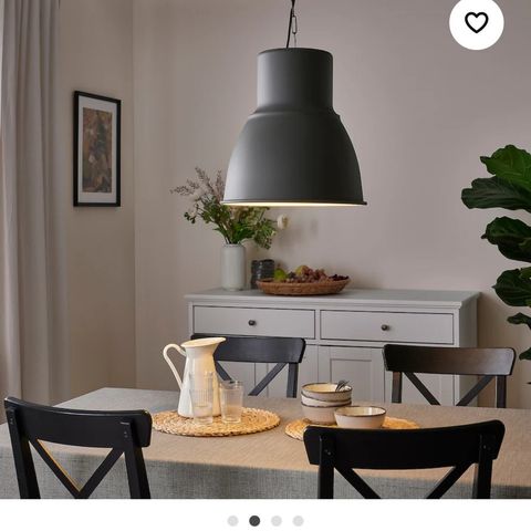 Hektar IKEA taklampe, mørk grå, 38 cm