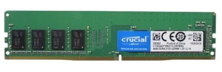 Crucial 4GB PC4-17000 DDR4-2133MHz non-ECC Unbuffered CL15 288-Pin