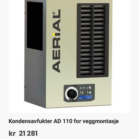 NY UÅPNET Kondens/luft avfukter Dantherm-Aerial AD 110 CD15