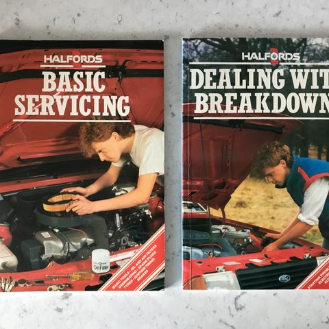 Pair of Halfords Car Maintenance Books (1985 Editions)