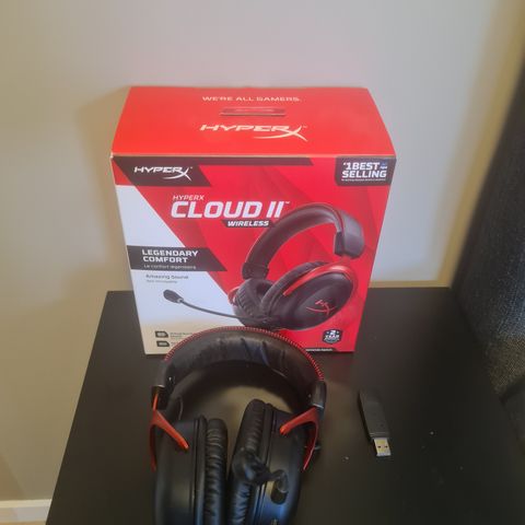 HyperX Cloud II Wireless gaming headset (sort/rød)