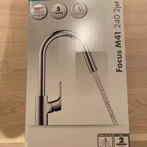 Hansgrohe Focus M41 kjøkkenarmatur m/spylefunksjon selges