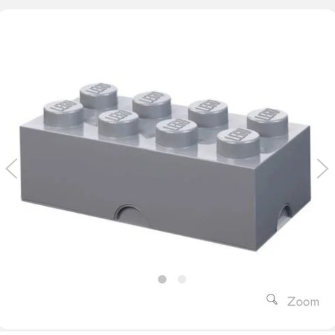Lego oppbevaring i hvit og grå