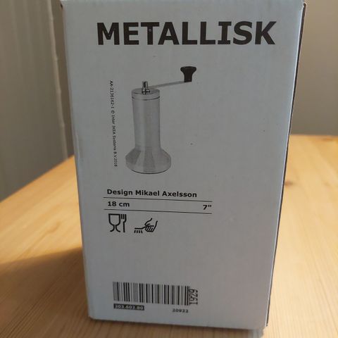 Metallisk kaffekvern fra Ikea