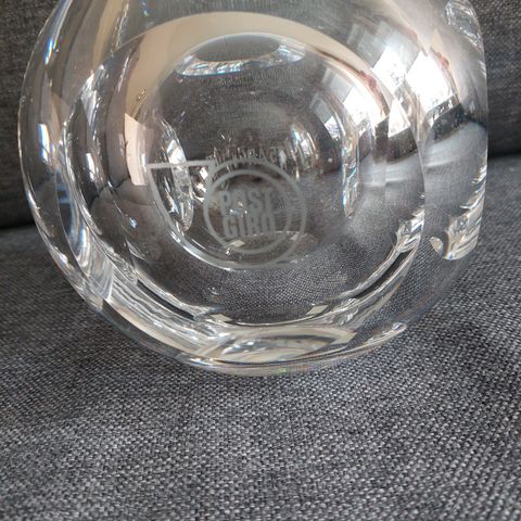 Krystall vase fra Postgiro
