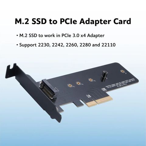 M.2 SSD to PCIe adapter card