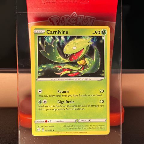 Carnivine 005/189 Pokémonkort - Pokémon Darkness Ablaze (2020)